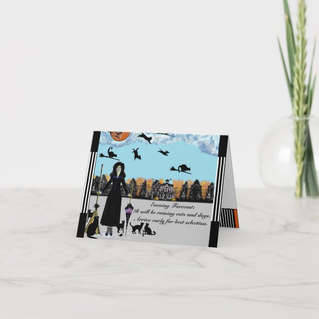 Tarjeta ¡Llueven gatos y perros! Segundo en una serie (Anverso)