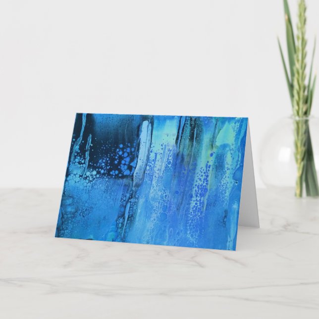 Tarjeta 'Lluvia azul de invierno' (Anverso)