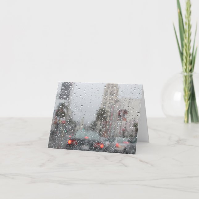 Tarjeta lluvia en Los Ángeles (Anverso)