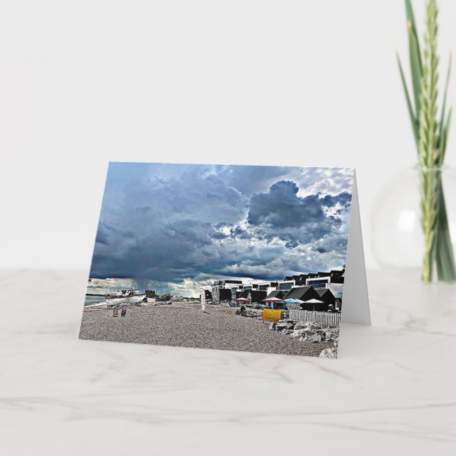 Tarjeta Lluvia por Hythe Fisherman's Beach Blank (Anverso)