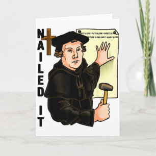 Tarjeta Lo Clavé Día de la Reforma Martín Lutero Luteranis