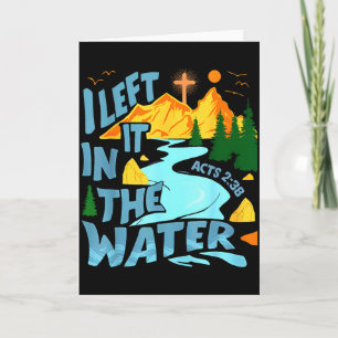 Tarjeta Lo Dejó En El Agua Bautismo Cristiano Bautizado C