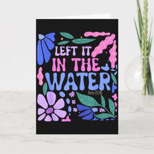 Tarjeta Lo Dejó En El Agua Bautizo Cristiano Bautizado Bo