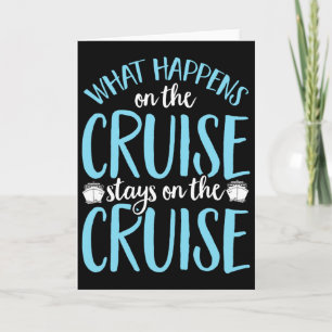 Tarjeta Lo Divertido Que Pasa En El Crucero Se Queda En El