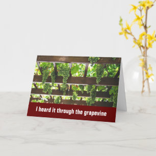 Tarjeta ¡Lo escuché a través del Grapevine, nuevos padres!