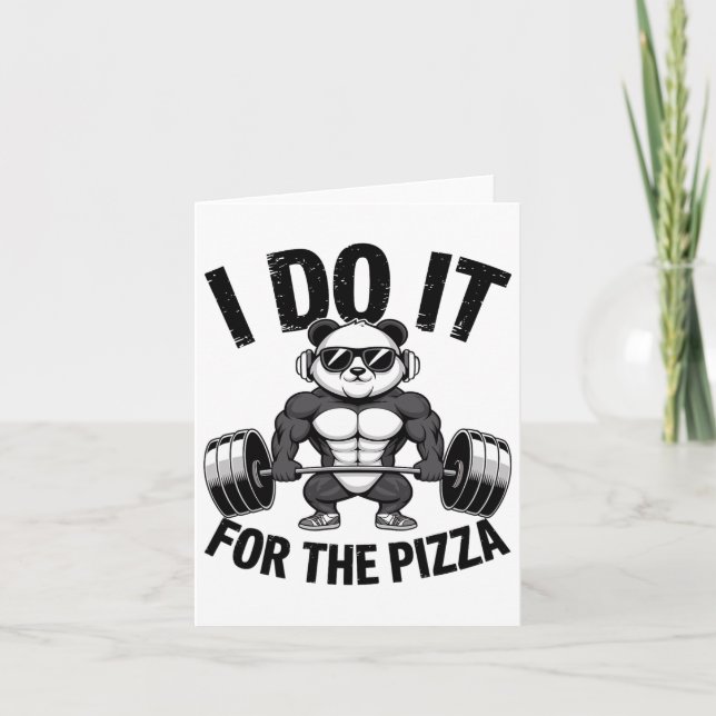 Tarjeta Lo Hago Por La Pizza Barbell Bodybuilders Bodybui (Anverso)