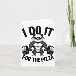 Tarjeta Lo Hago Por La Pizza Barbell Bodybuilders Bodybui