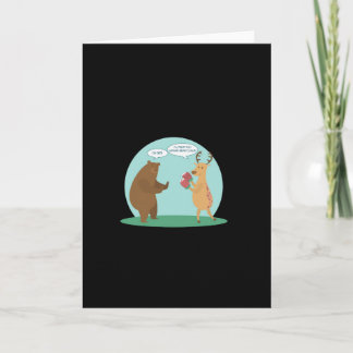 Tarjeta Lo haré con mis manos de oso, oh ciervo divertido