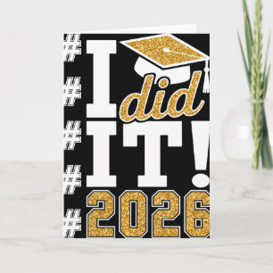 Tarjeta Lo Hice 2026 Graduado Graduación Divertida Etiquet