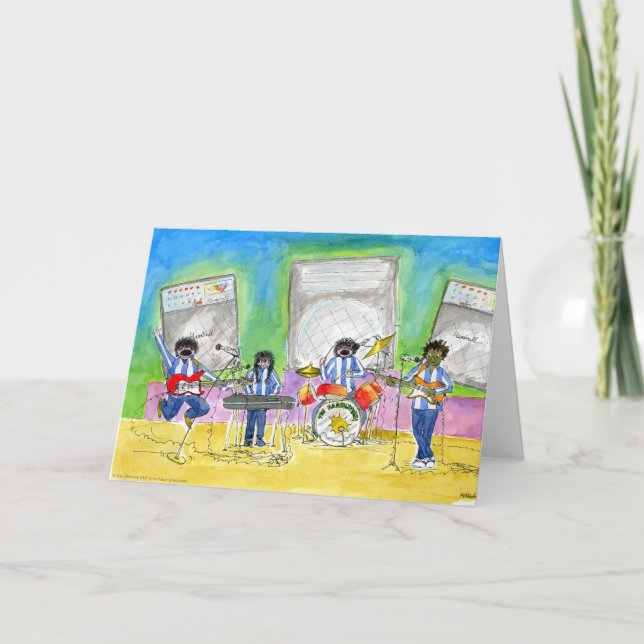 Tarjeta Lo llamamos música:  Saludos generales (Anverso)