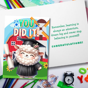 Tarjeta ¡Lo Lograste! Alegría de Graduación de Oveja Adora