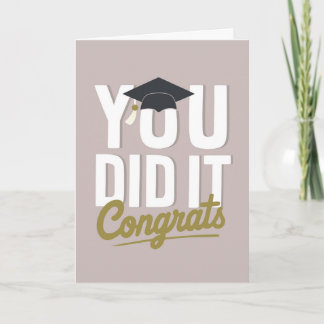 Tarjeta Lo Lograste Felicidades Graduado Graduada Neutros