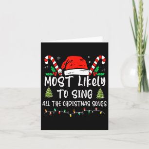 Tarjeta Lo Más Probable Es Cantar Todas Las Canciones De N