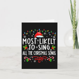 Tarjeta Lo Más Probable Es Cantar Todas Las Canciones De N
