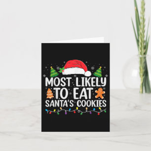 Tarjeta Lo Más Probable Es Comer A La Familia De Navidades