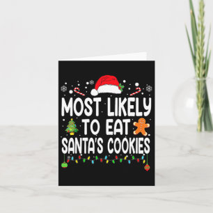 Tarjeta Lo Más Probable Es Comer A Los Navidades Familiare