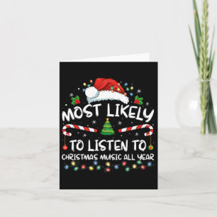 Tarjeta Lo Más Probable Es Escuchar Música Navidad Todo El