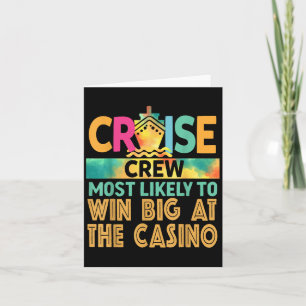 Tarjeta Lo Más Probable Es Ganar Mucho En El Casino Cruise