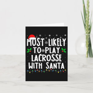 Tarjeta Lo Más Probable Es Jugar Lacrosse Con El Chr De La