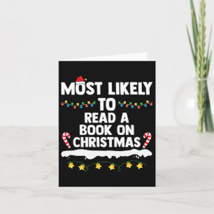 Tarjeta Lo Más Probable Es Leer Un Libro Sobre Navidades Q