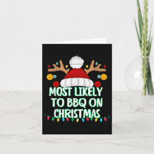 Tarjeta Lo Más Probable Es Que Bbq Sobre Navidades Coincid