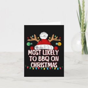 Tarjeta Lo Más Probable Es Que Bbq Sobre Navidades Coincid