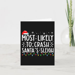 Tarjeta Lo más probable es que caiga la graciosa Navidad d