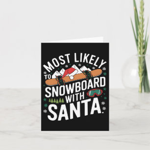 Tarjeta Lo Más Probable Es Que Haya Snowboard Con El Ganad