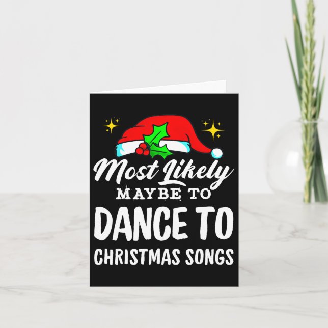 Tarjeta Lo Más Probable Tal Vez Para Bailar Con Canciones  (Anverso)