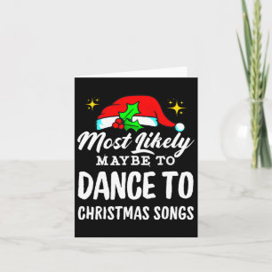 Tarjeta Lo Más Probable Tal Vez Para Bailar Con Canciones 