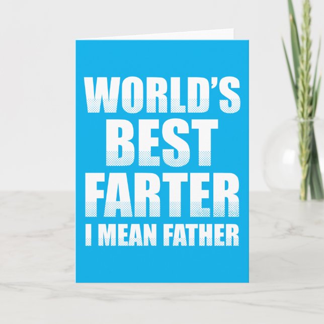 Tarjeta Lo mejor del mundo, quiero decir padre (Anverso)