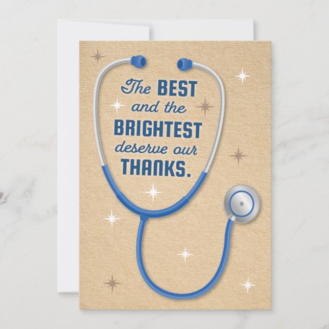 Tarjeta Lo mejor y los Médicos más brillantes merecen agra (Anverso)