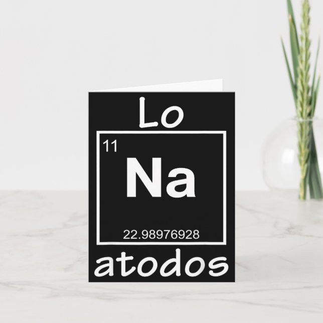 Tarjeta Lo Na Atodos - Spanish Chemistry Periodic Table So (Anverso)