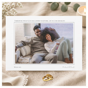 Tarjeta Lo Que Dios Ha Unido Pareja Personalizada