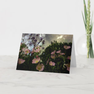 Tarjeta lo que florece en la carta de las sombras