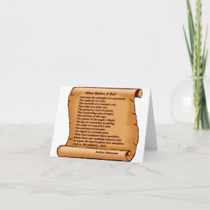 Tarjeta Lo que hace un papá