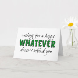 Tarjeta Lo que no te ofenda, políticamente correcto