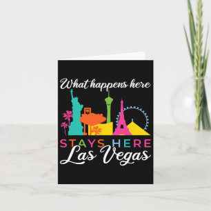 Tarjeta Lo Que Pasa Aquí Se Queda Aquí Las Vegas