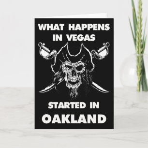 Tarjeta Lo que pasa en Vegas empezó en Oakland