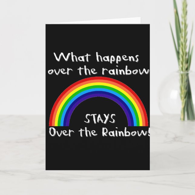 Tarjeta Lo Que Pasa Sobre El Arcoiris... (Anverso)