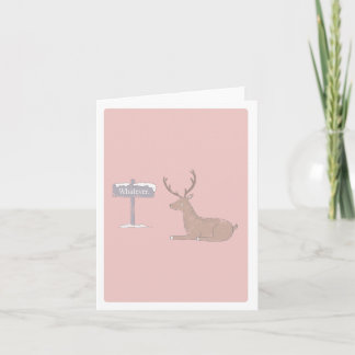Tarjeta "lo que sea" navidades sarcásticos/renos de vacaci