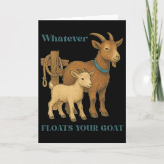 Tarjeta Lo Que Sea Que Flote Tu Granja De Cabras Animal _1