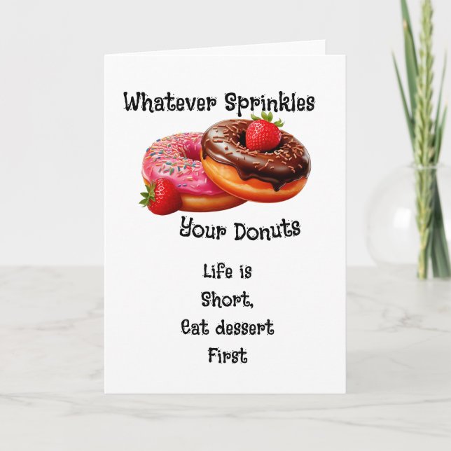 Tarjeta Lo que sea que roce tus donuts (Anverso)