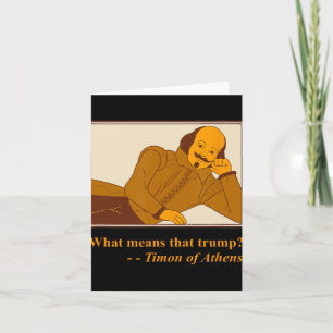 Tarjeta Lo que significa cita de Trump Timon Athens Shakes