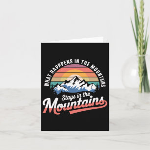 Tarjeta Lo Que Sucede En Las Montañas Se Queda En La Monta