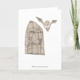 Tarjeta Lo que tenemos es suficiente -