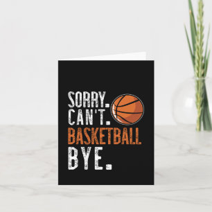 Tarjeta ¡Lo sentimos. Cant. Pelota de baloncesto. Adiós. 1