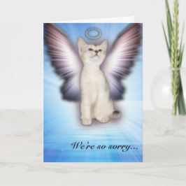 Tarjeta Lo sentimos mucho - Gato Simpatía - Grupo