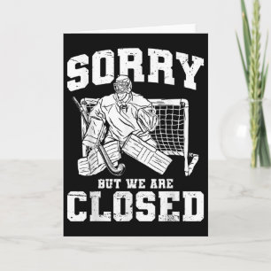 Tarjeta Lo Sentimos Pero Estamos Cerrados Jugadora de Hock
