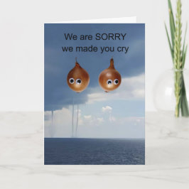 Tarjeta Lo sentimos que te hayamos hecho llorar.